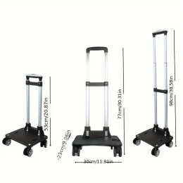 Must See PMMJ Folding Trolley  4  5 Wheels With Optional  360 Universal Wheel Ultra Flexible Lightweight PP Material