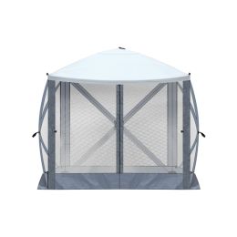 6.8X7.2ft Light Gray And Dark Gray Contrasting Quadrilateral Automatic Folding Tent