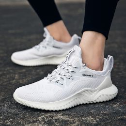 Student breathable running shoes (Option: White-45)
