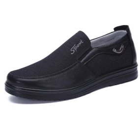 Business Casual Soft-soled Feet Flat-soled Men's Shoes (Option: Black-40 yards)