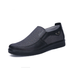 Business Casual Soft-soled Feet Flat-soled Men's Shoes (Option: A Gray-45)