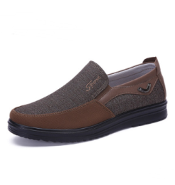 Business Casual Soft-soled Feet Flat-soled Men's Shoes (Option: Coffee-44)