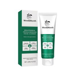 West&Month Brightening And Freckle-removing Facial Cleanser, Cleansing And Brightening Skin Moisturizing And Non-tightening Cleanser (Option: 120g-130g-6.38*1.57*1.57inch)