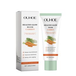Ouhoe Carrot Facial Mask, Gently Nourishes Facial Skin Hydrating Moisturizing And Brightening Skin Care Mask (Option: 100g-125.2g-6.49*1.57*1.57inch)