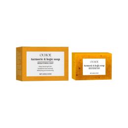OUHOE Turmeric & Kojic Soap, Gentle Cleansing Skin Moisturizing Facial Body Care Soap (Option: 100g-108g-3.07*0.94*2.09inch)
