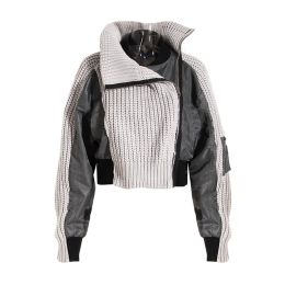Stitching Jacket Coat For Women (Option: Gray-S)