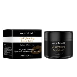 West&Month Exfoliating Lip Scrub, Nourishes And Moisturizes Dry Lips With A Gentle Exfoliating Scrub (Option: 20g-29.2g-1.65*1.65*1.18inch)