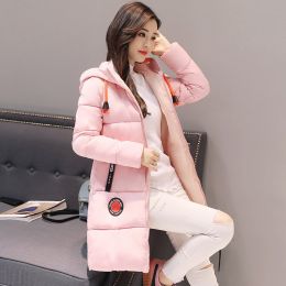 Women's Loose Down Cotton-padded Jacket (Option: Pink-M)