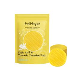 Eelhope Turmeric Acid Cleansing Pad Facial Gentle Cleansing Moisturizing Refreshing Skin Care Cleansing Pad (Option: 40pieces-58g-7.87*5.51inch)